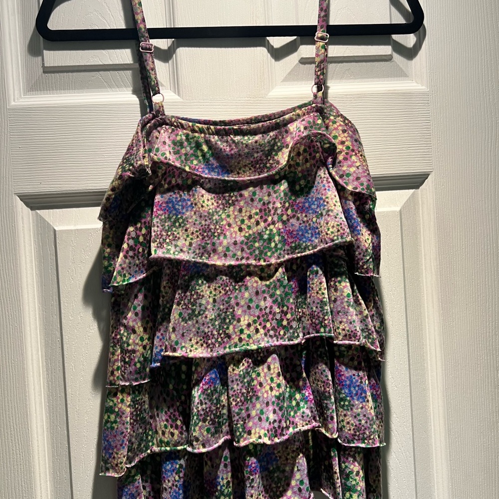 Colorful Ruffled Kids Top - Picture 2 of 2